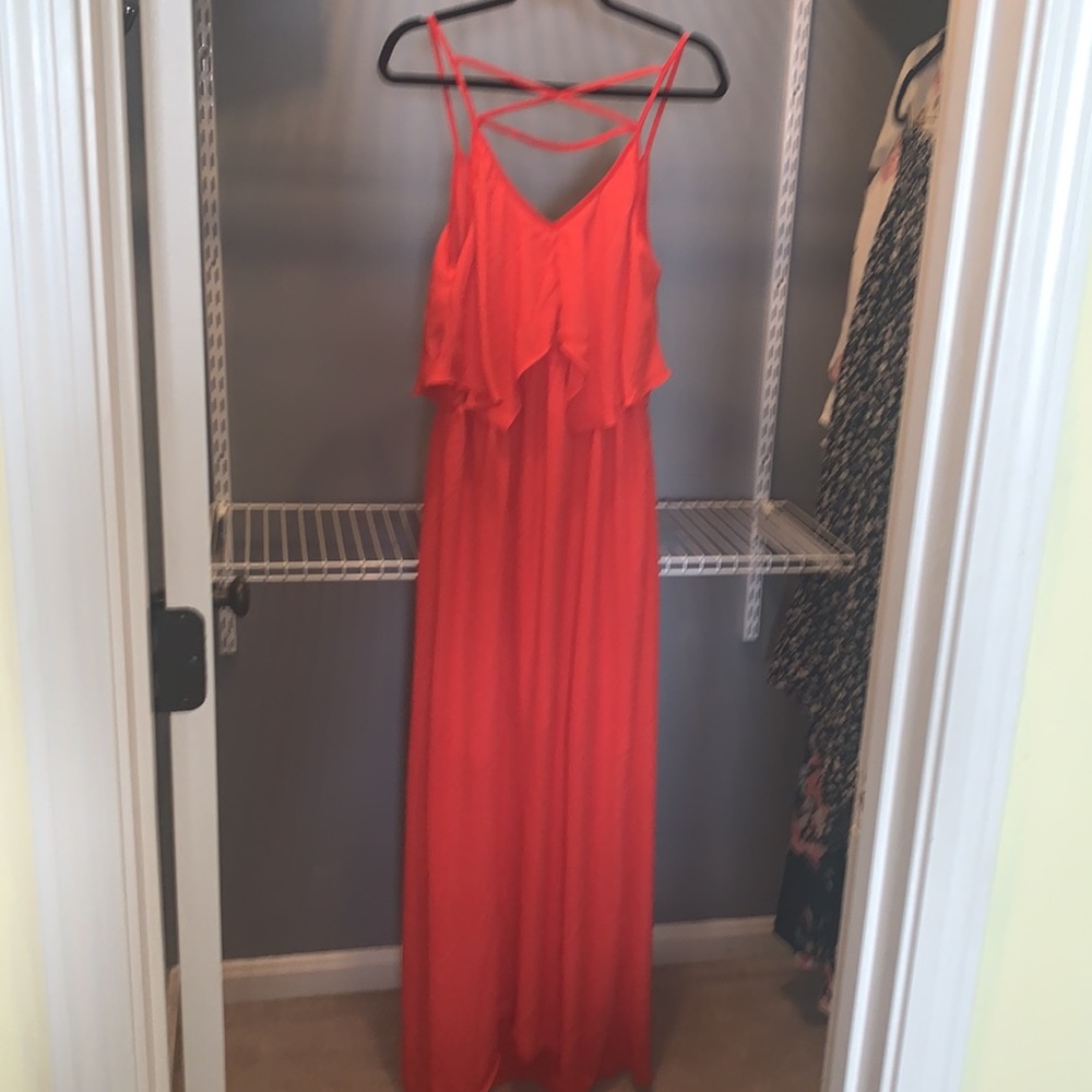 Burnt Orange/red maxi dress